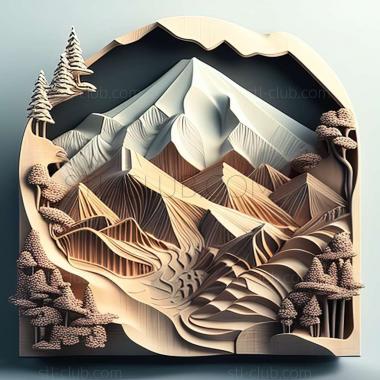 3D model Minami Alps in Japan (STL)